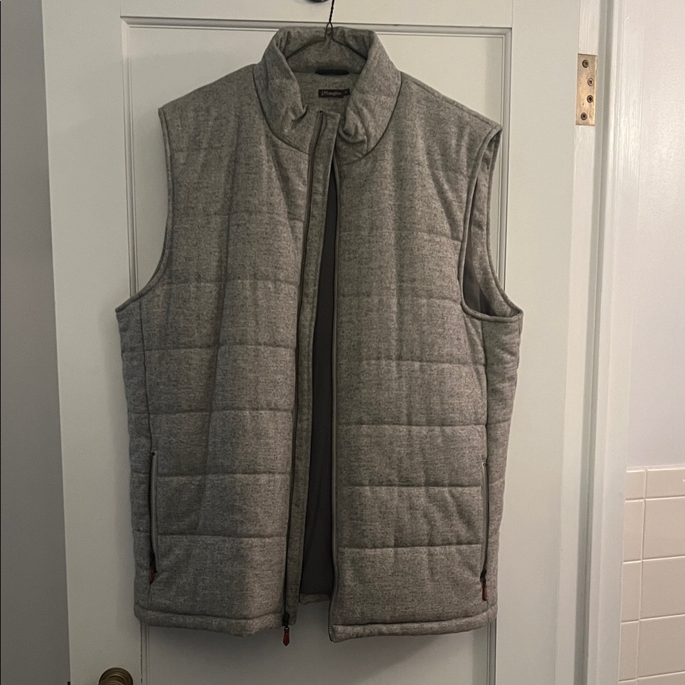 J. McLaughlin Gray Quilted Vest